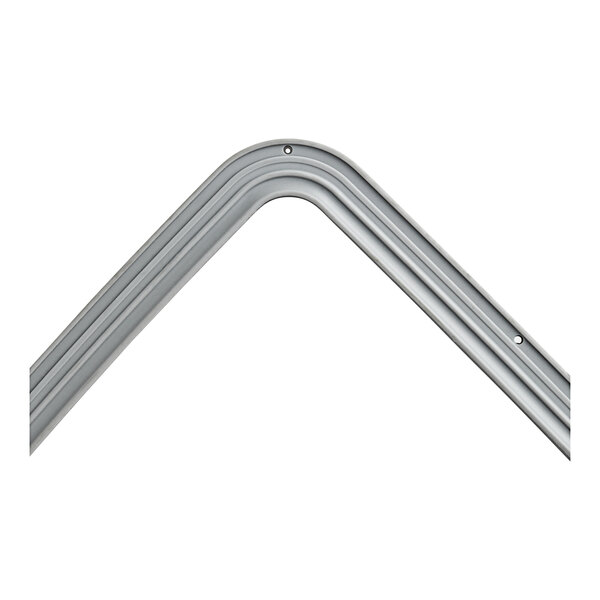 A Henny Penny V style frypot lid gasket with a silver metal frame and two curved arms.