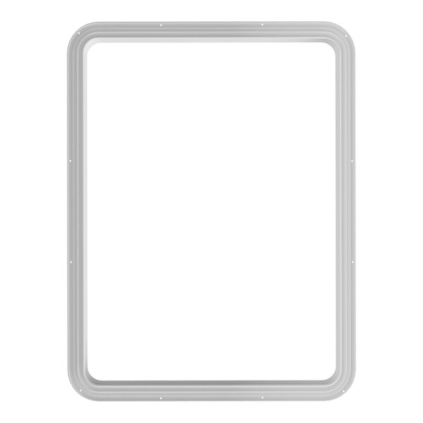 A white rectangular gasket with a white background.