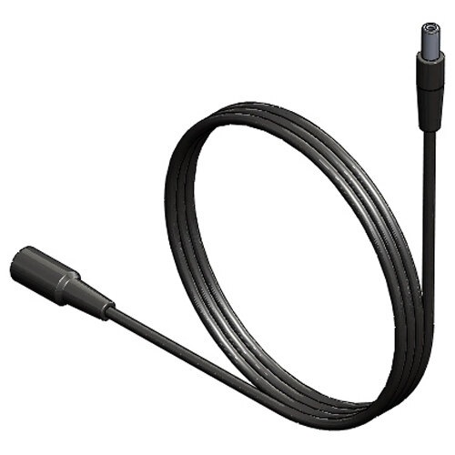 A black cable with a white connector.