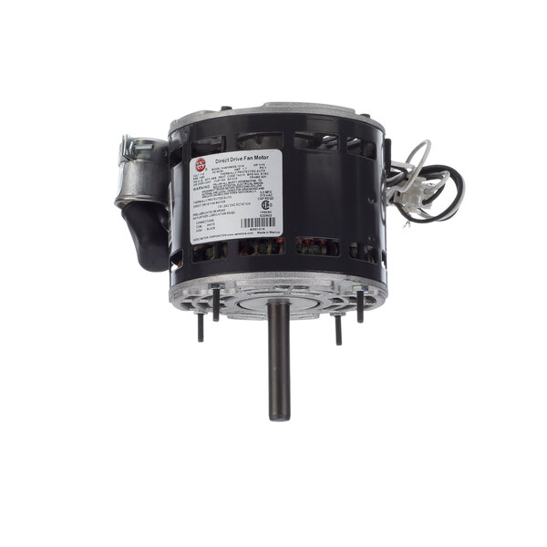 A black and silver Centrimaster fan motor.