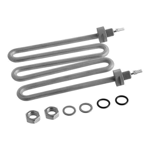 A Hobart heating element with nuts and bolts.