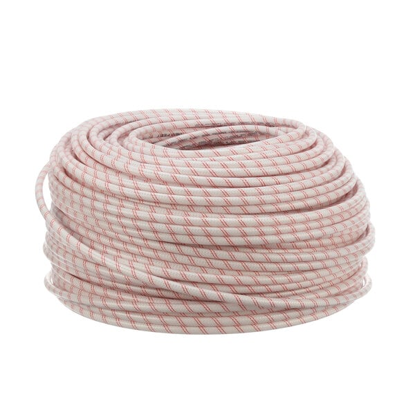 A roll of white and red Lancer Ultrahose.