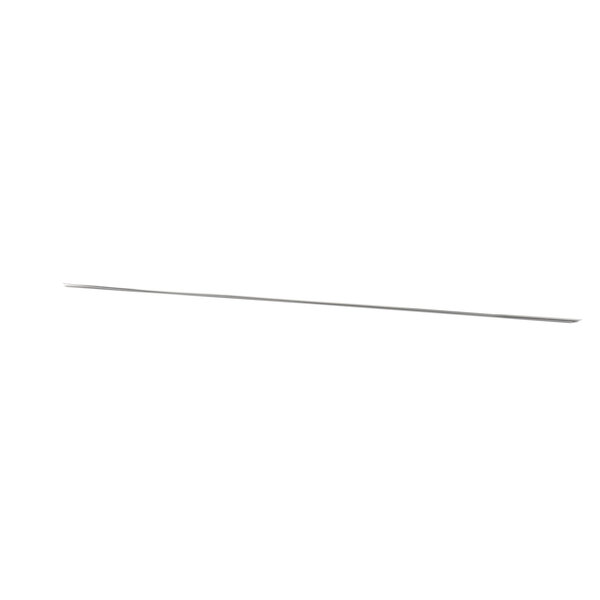 A long thin white metal bar with a black channel on one side.