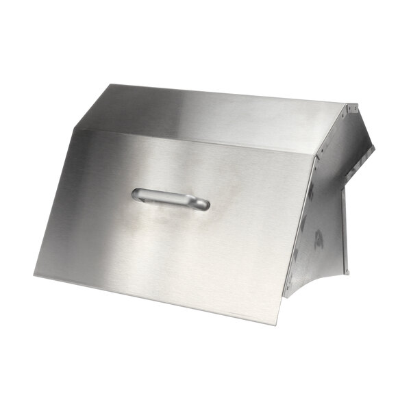 A silver metal Gaylord extractor insert with a lid on a table.