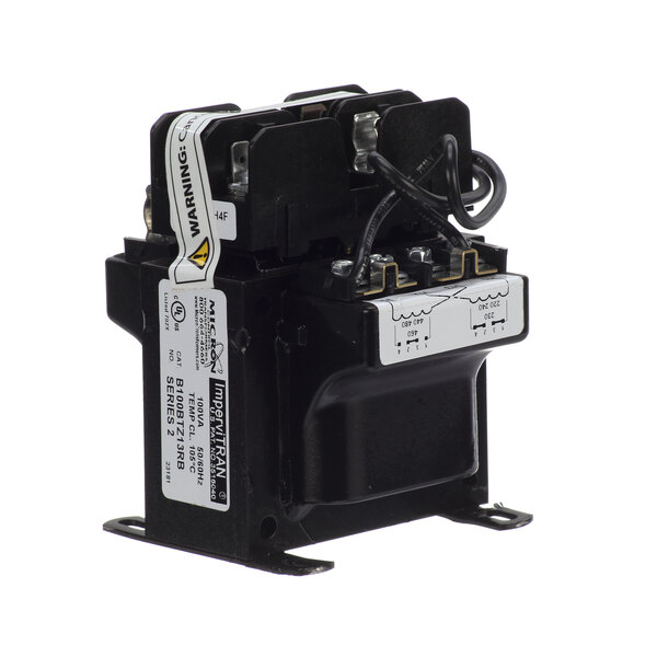 An American Dish Service 291-3004 transformer with black cover and wires.