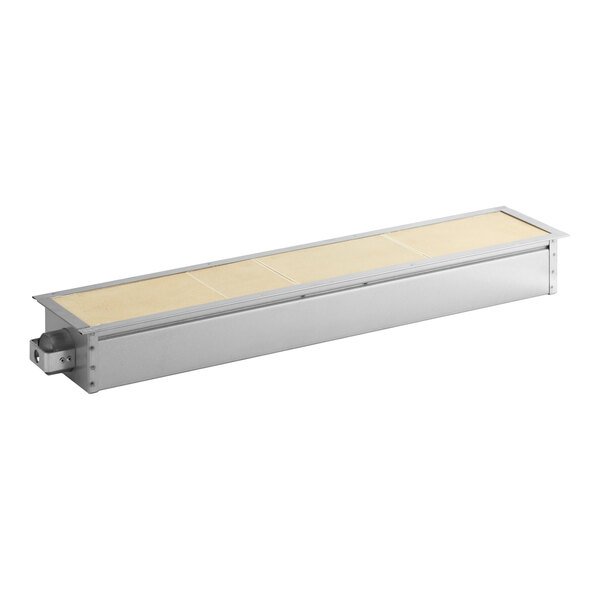 A rectangular metal burner component with a beige top panel, designed for use in Vulcan equipment.
