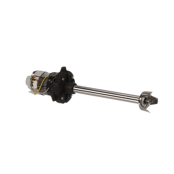 A metal Multiplex mixer motor with a black base and handle.