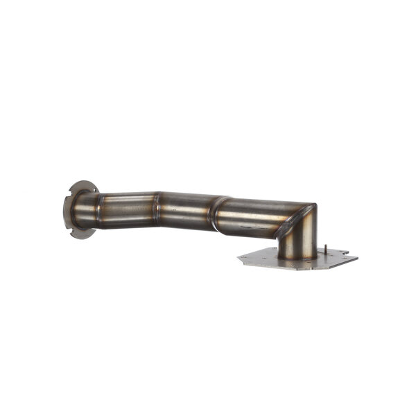 A metal Rational air-gas supply pipe with a hole in the middle.