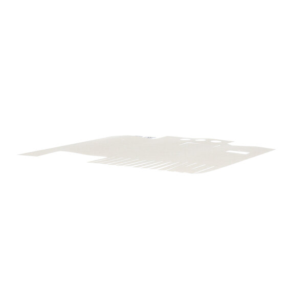 A white plastic insulation kit with a small hole.