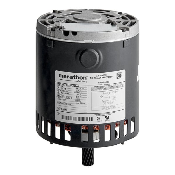 An Ice-O-Matic motor with a black and silver housing.