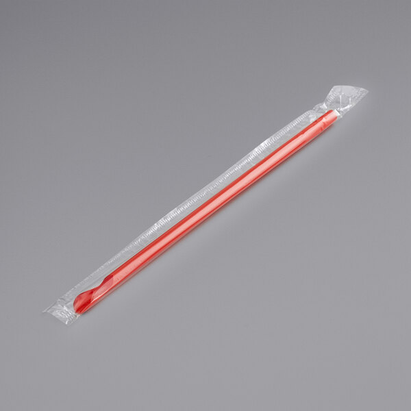 Stone - 8 Spoon Straw Red - 200 / Box - Catering Supplies Canada