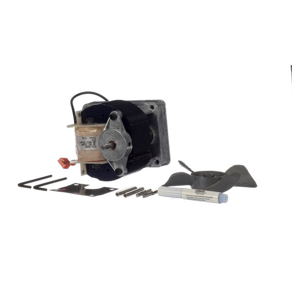 A Prince Castle 87-041S electric motor kit with small metal parts.