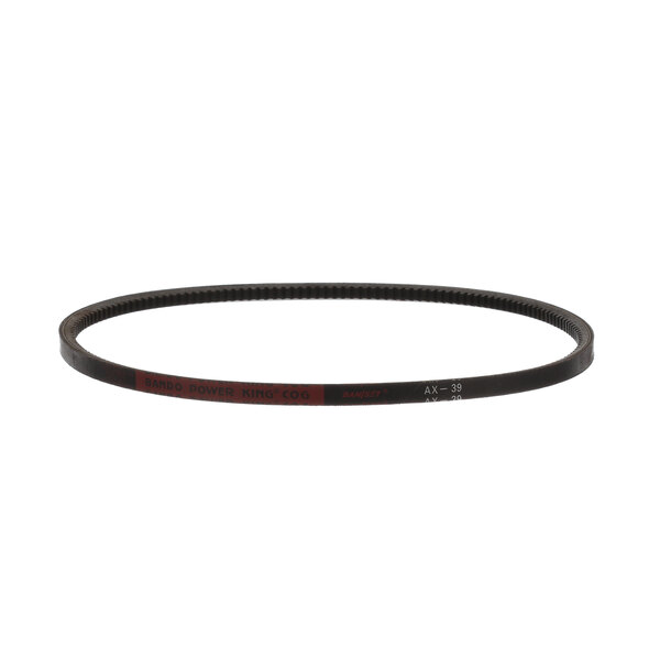 A black belt with red and black stripes.