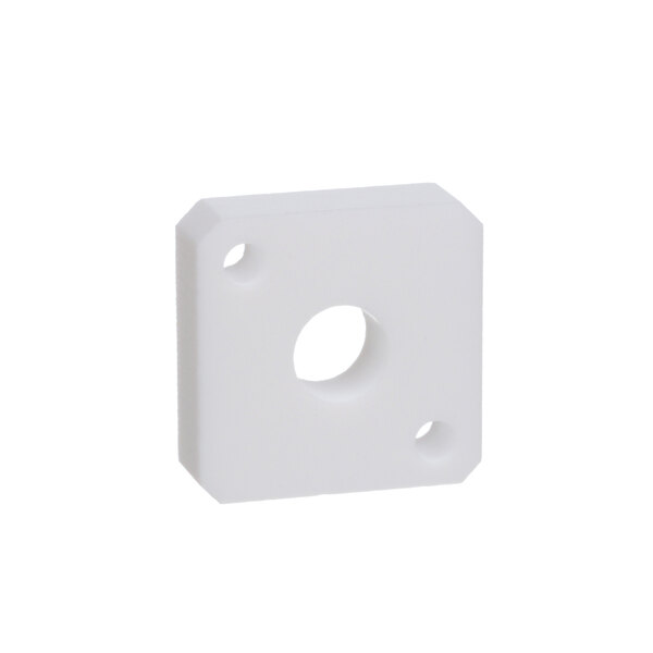 A white square Nieco Corp. bearing with a hole.