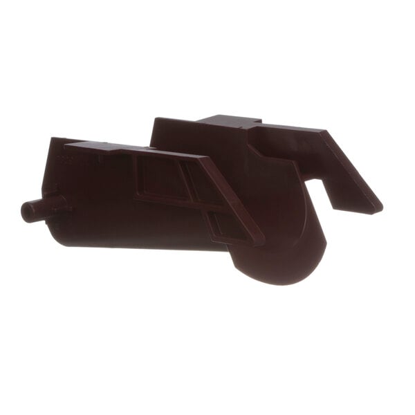 A brown plastic Schaerer ground coffee chute with a handle.