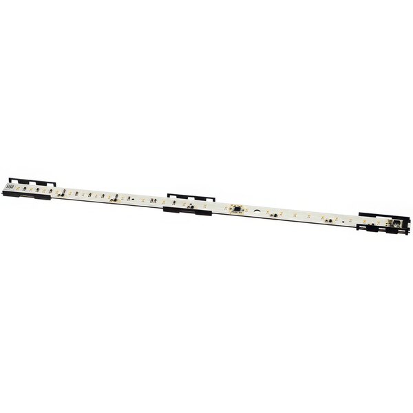A white rectangular LED light bar with two black strips on each end.