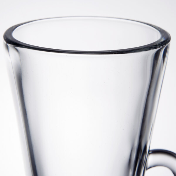Libbey 5294, 8.25 Oz Irish Glass Coffee Mug, Optic Design