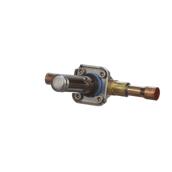 An American Panel solenoid valve with a blue handle.
