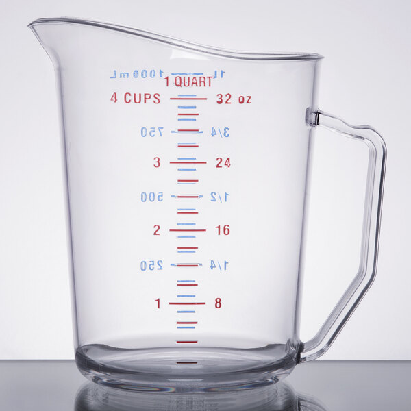 WebstaurantStore 1 Cup Clear Plastic Measuring Cup