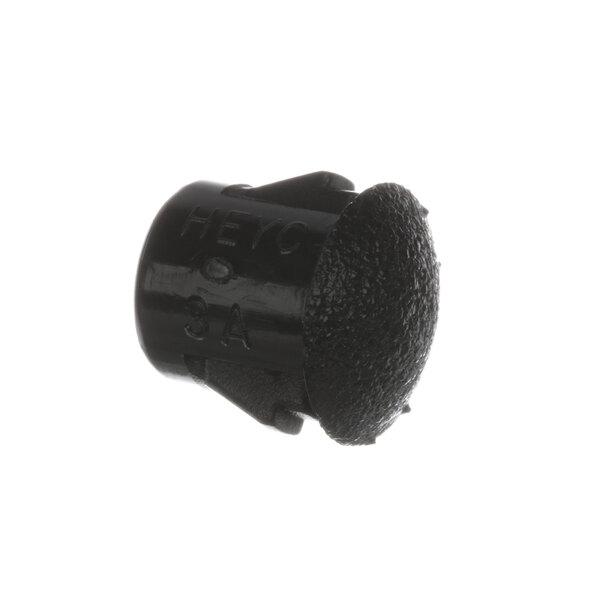 A close-up of a black plastic Hobart bushing.