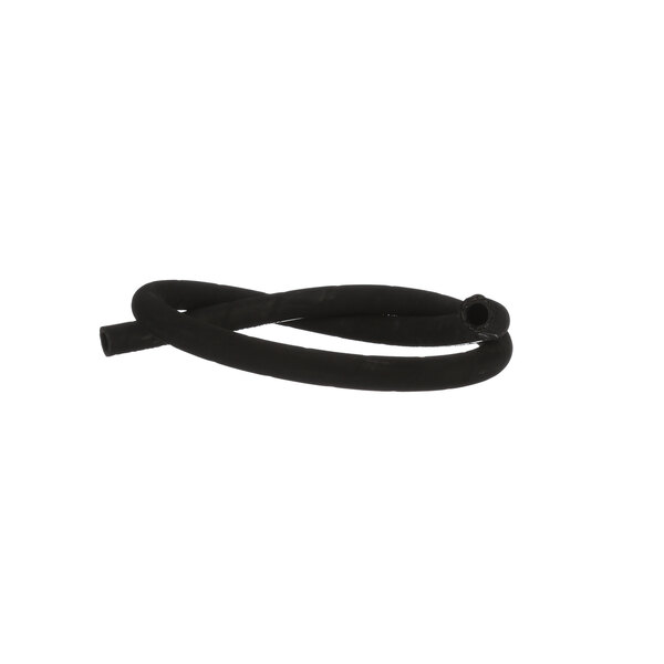 A black rubber hose with a loop on it.