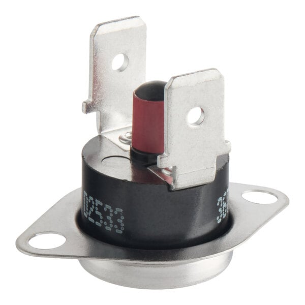 A Blodgett 56760 manual reset thermal switch with two metal terminals and a mounting flange.