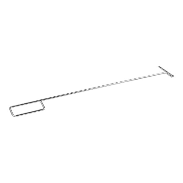 A long metal rod with a hook on the end.