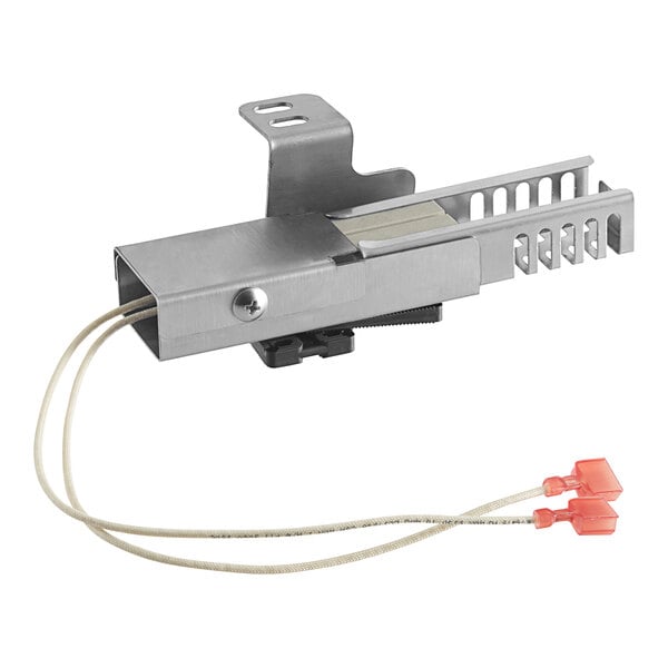 An American Range broil ignitor with attached wires.