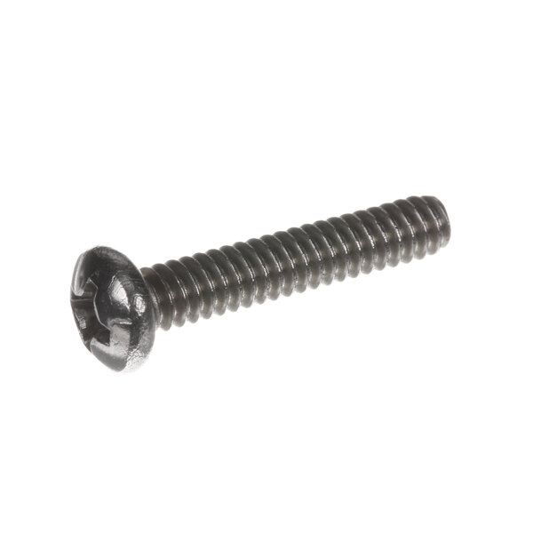 A close-up of a Blodgett R9588 machine screw with a round head.