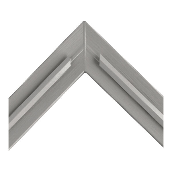 A silver, V-shaped tall cabinet door gasket designed for sealing cabinet doors.