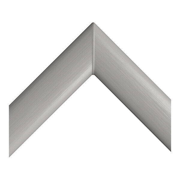 A silver tall cabinet door gasket with a right-angle corner.