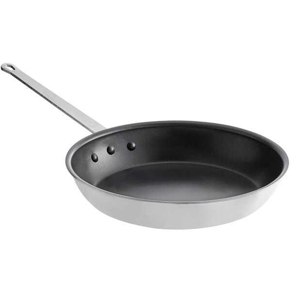 Vollrath Arkadia 14 Aluminum Non-Stick Fry Pan with Black Silicone Handle