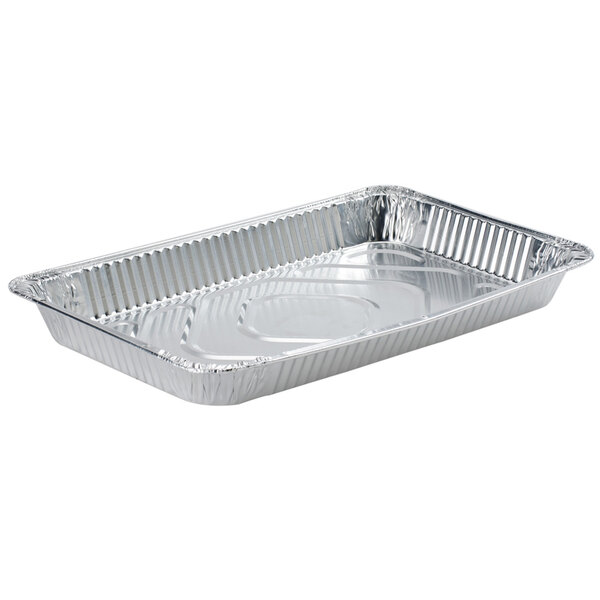 50/Case Choice Full Size Foil Deep Steam Table Catering Pan 3 3/8 Inches Deep 