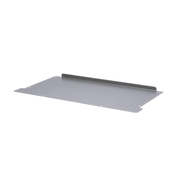 A metal panel with a long thin strip and holes.