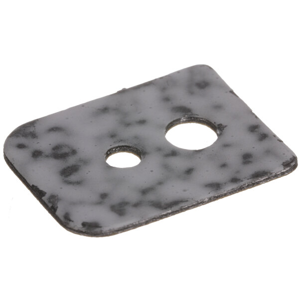 A black and white rectangular Rinnai burner sensor gasket with holes.