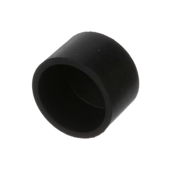 A black rubber cylinder with a white background.