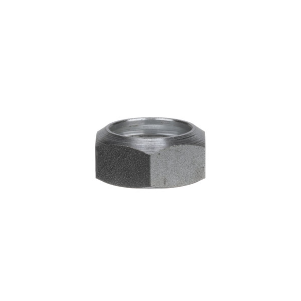 A close-up of a Rinnai metal nut.