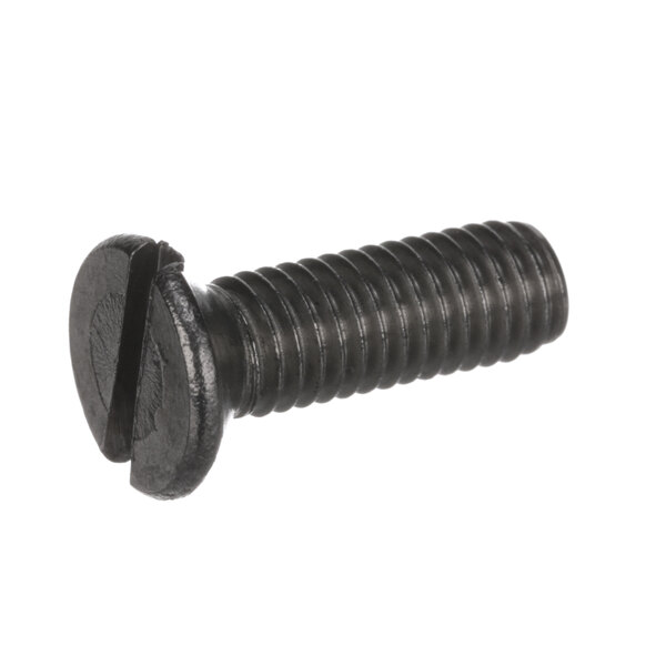 A close-up of a Hobart SC-118-36 screw with a black head.