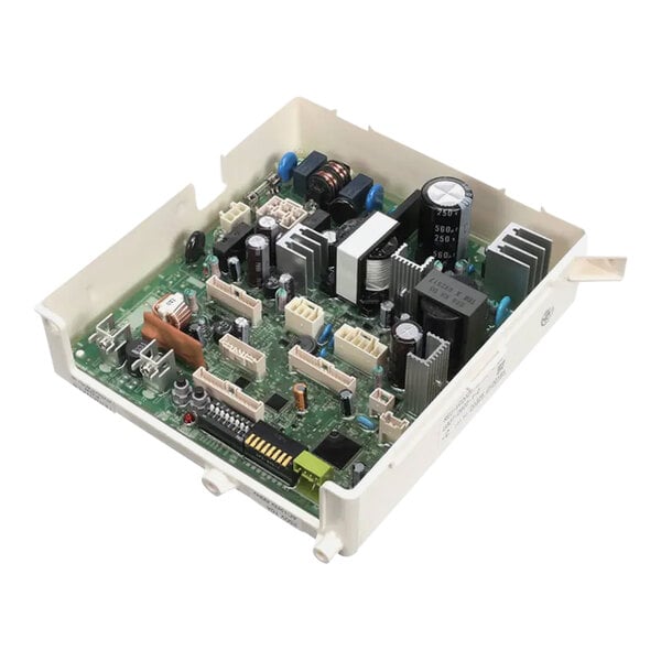 A white Rinnai control board with various electronic components.