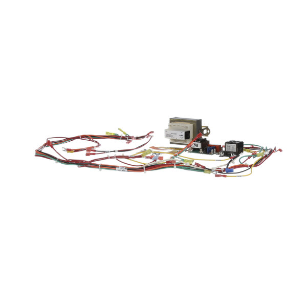 A Groen electrical component assembly with many wires.