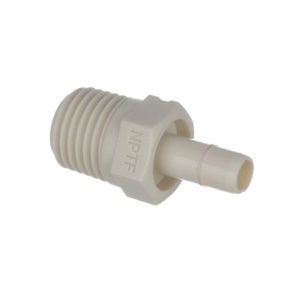 A white plastic Hatco stem adapter.