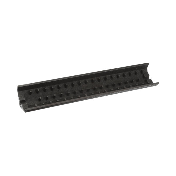 A black plastic rectangular object with holes.