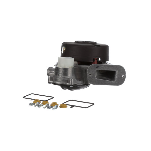 A Rinnai Fan/Venturi Kit with a metal housing and screws.