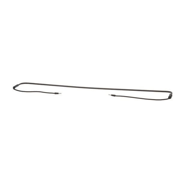 A black metal rod with a black cable on one end.