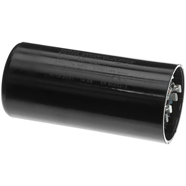 A black cylindrical Kold-Draft start capacitor with text on it.