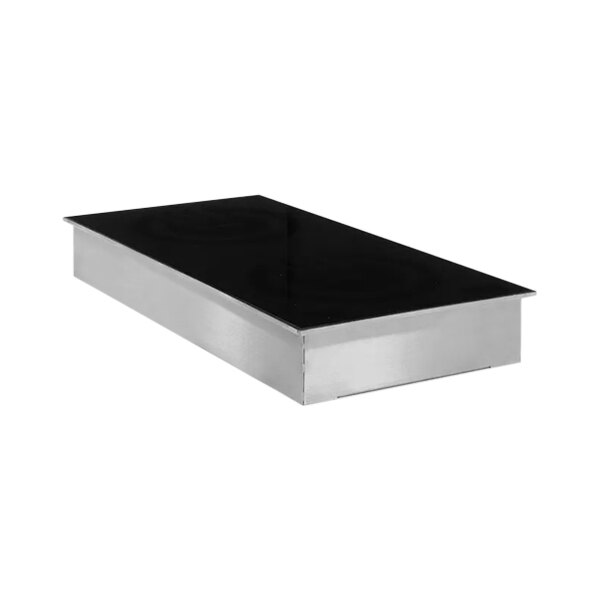 A black and silver rectangular CookTek housing assembly.