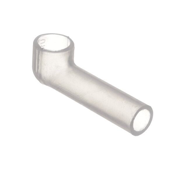 a clear plastic pipe with a hole