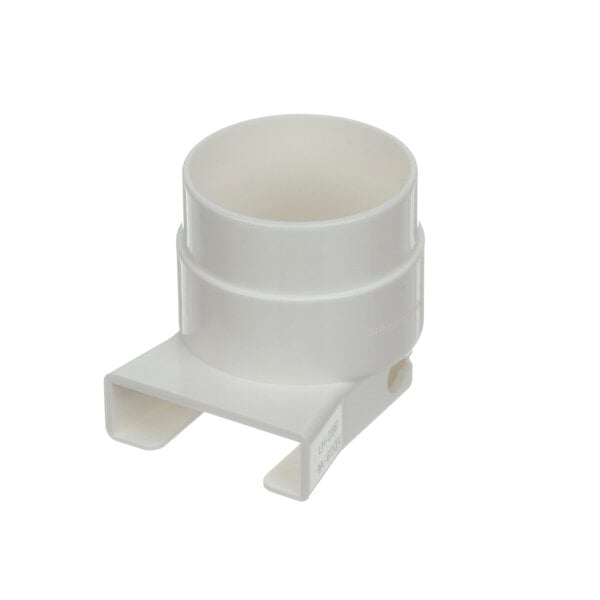 a white plastic pipe fitting