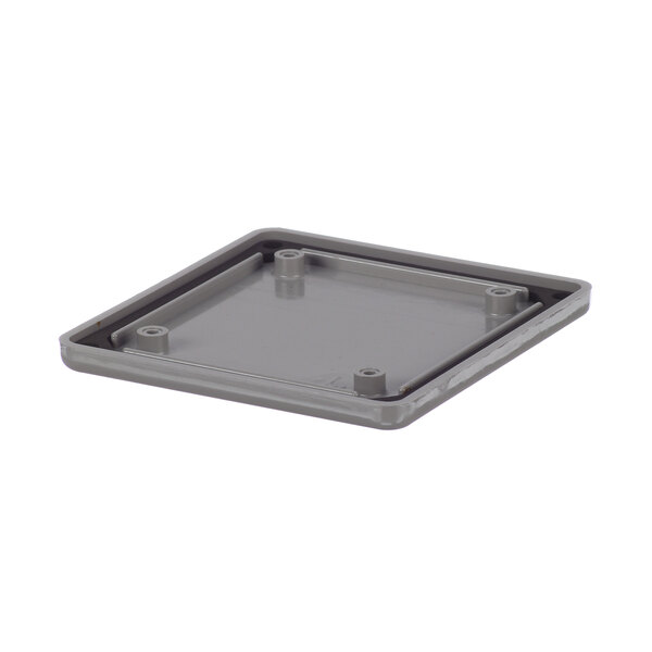 The grey square lid and gasket for a Hobart dishwasher.