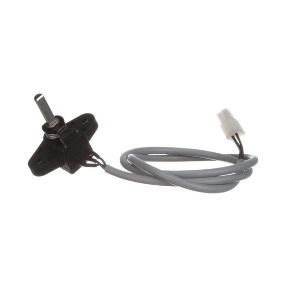 A white and gray wire with a black connector attached to an Electrolux potentiometer.